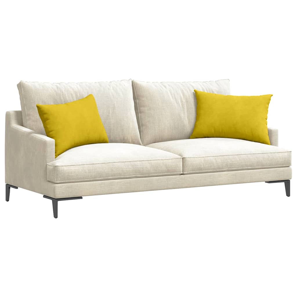 vidaXL Poduszki na sofę 2 pcs Żółty 60 x 40 cm Tkanina sztruksowa