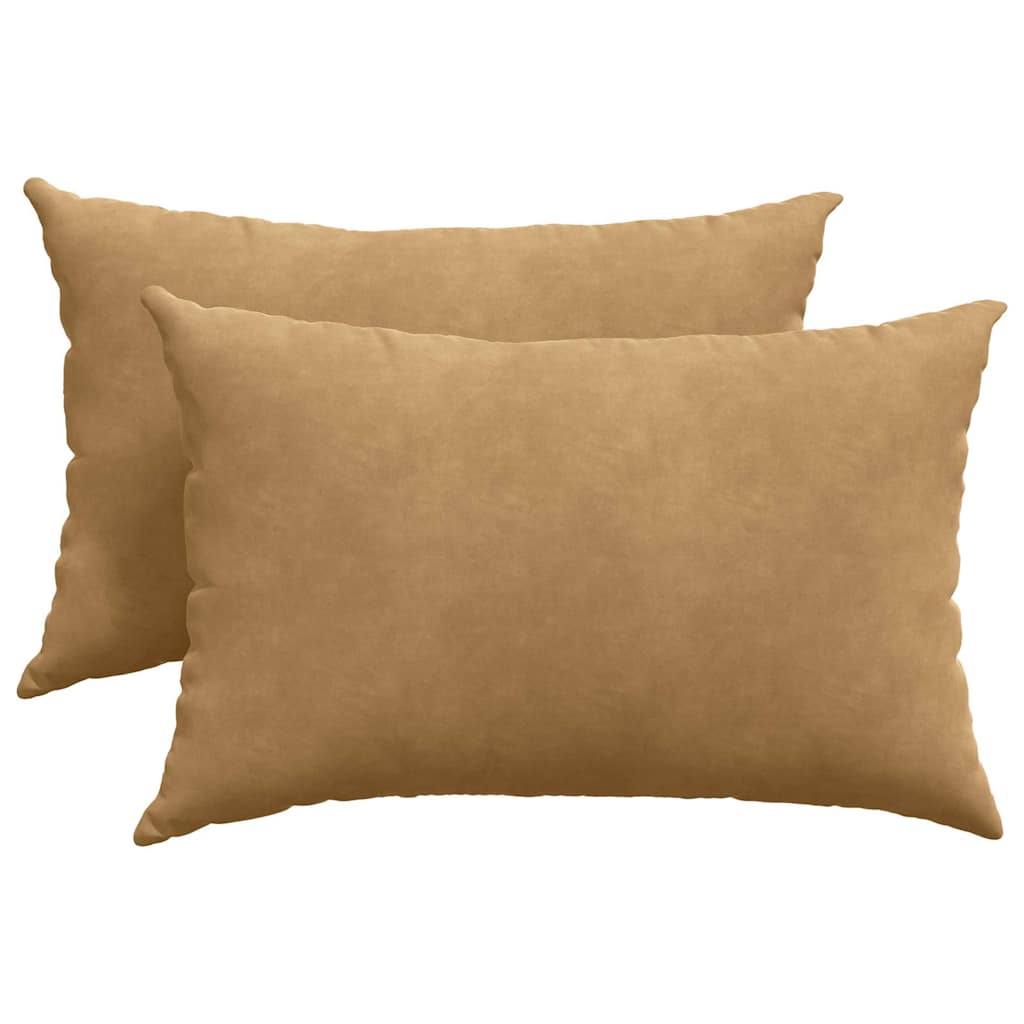 vidaXL Poduszki na sofę 2 pcs Brązowy 60 x 40 cm Tkanina sztruksowa