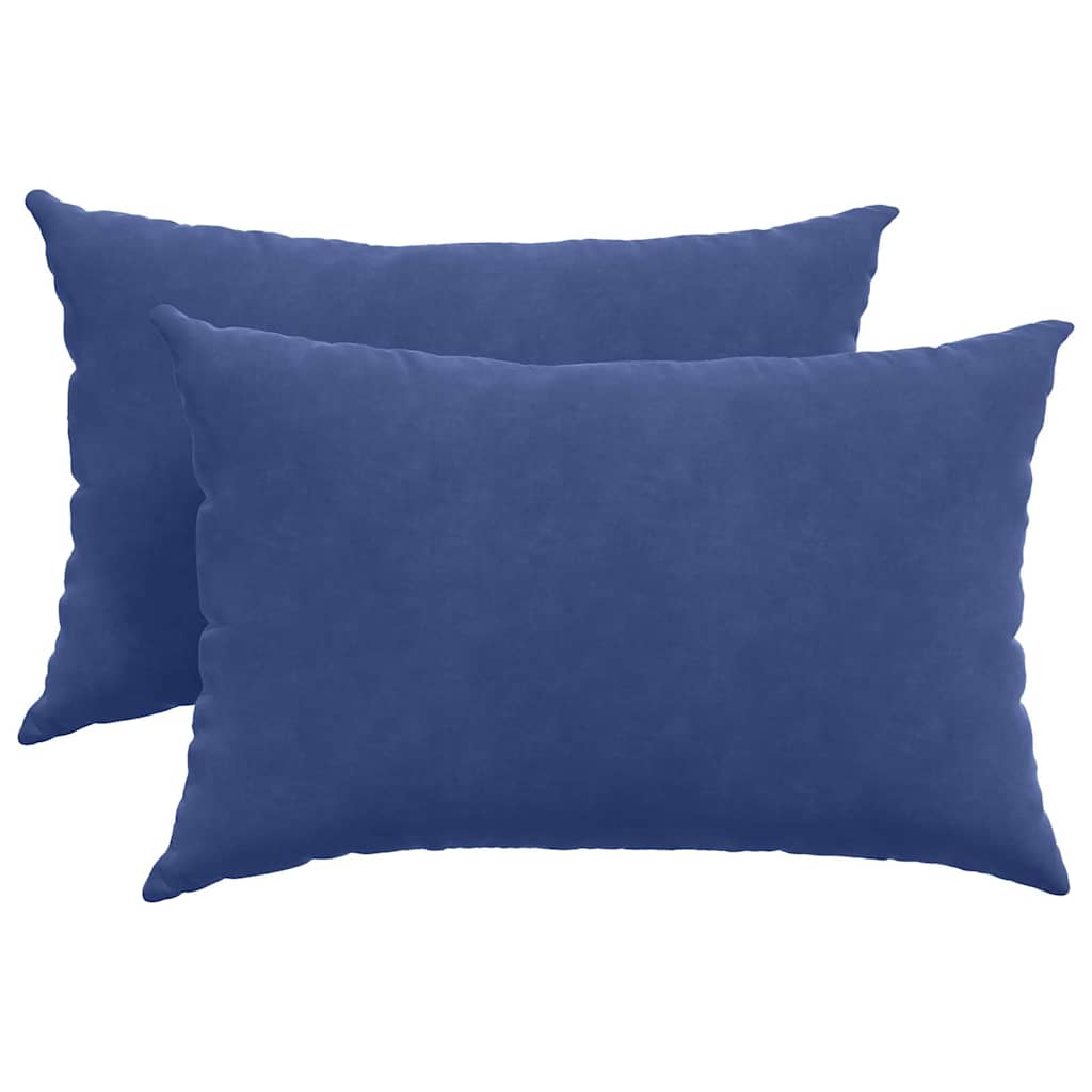 vidaXL Poduszki na sofę 2 pcs Niebieski policyjny 60 x 40 cm