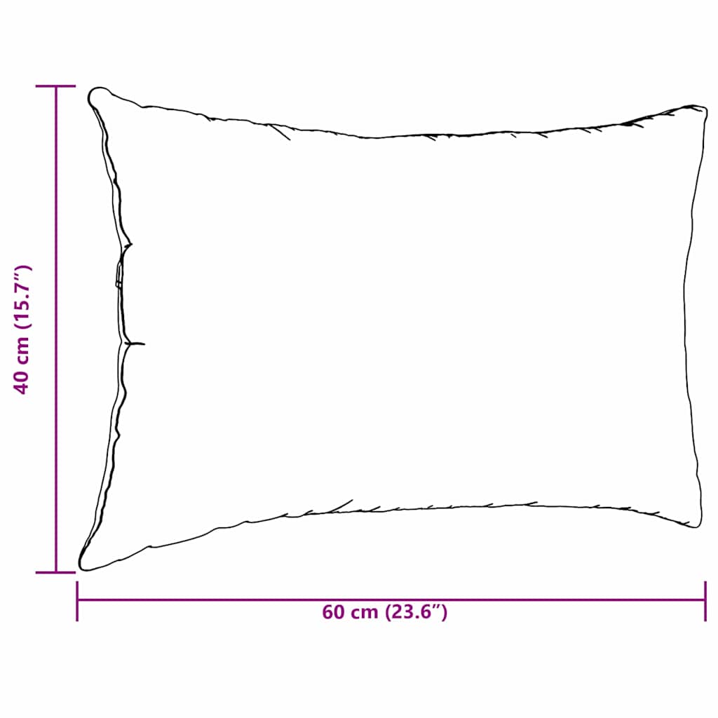 vidaXL Poduszki na sofę 2 pcs Niebieski policyjny 60 x 40 cm