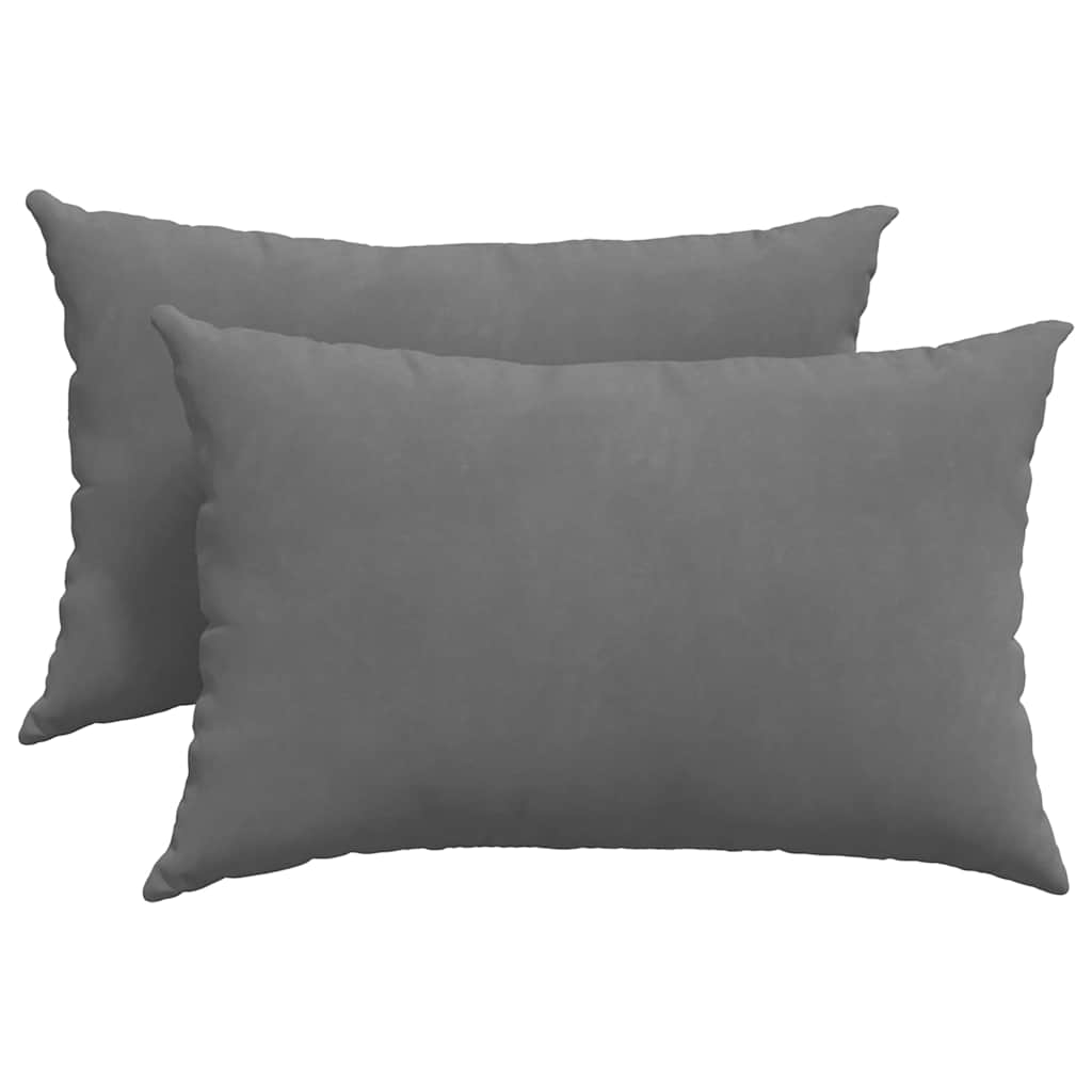 vidaXL Poduszki na sofę 2 pcs Ciemnoszary 60 x 40 cm tkanina