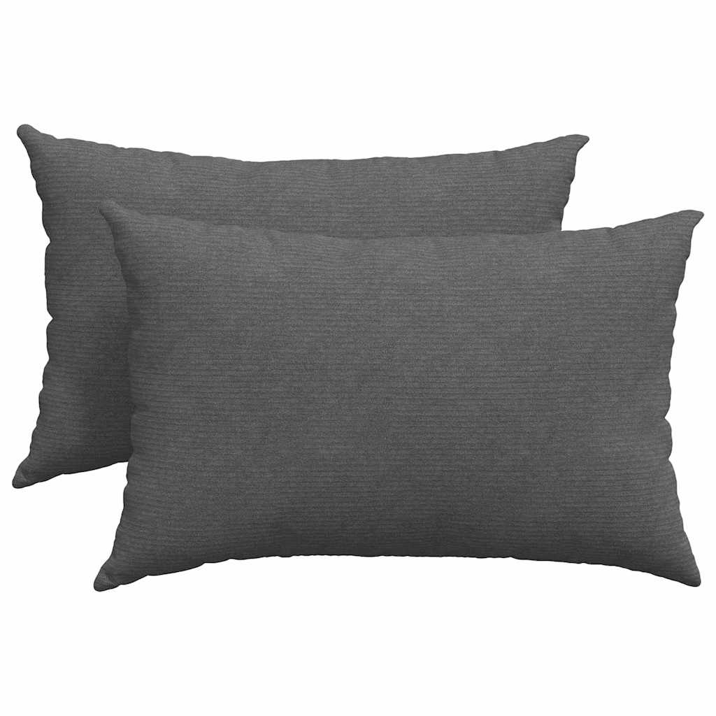 vidaXL Poduszki na sofę 2 pcs Ciemnoszary 60 x 40 cm