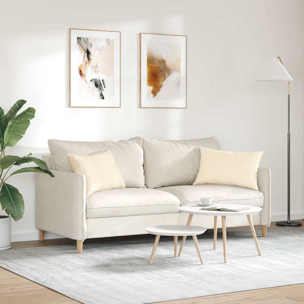 vidaXL Poduszki na sofę 2 pcs Kremowy 60 x 40 cm Tkanina sztruksowa