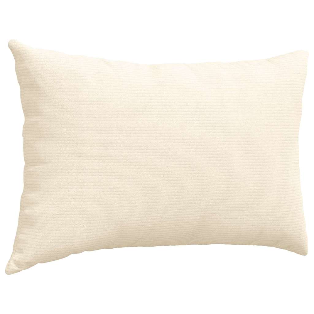 vidaXL Poduszki na sofę 2 pcs Kremowy 60 x 40 cm Tkanina sztruksowa