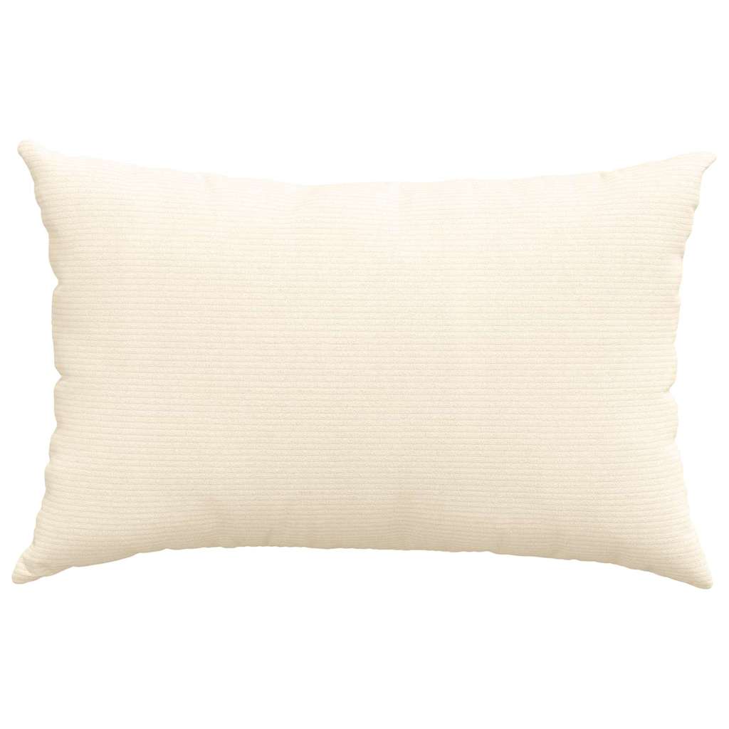 vidaXL Poduszki na sofę 2 pcs Kremowy 60 x 40 cm Tkanina sztruksowa