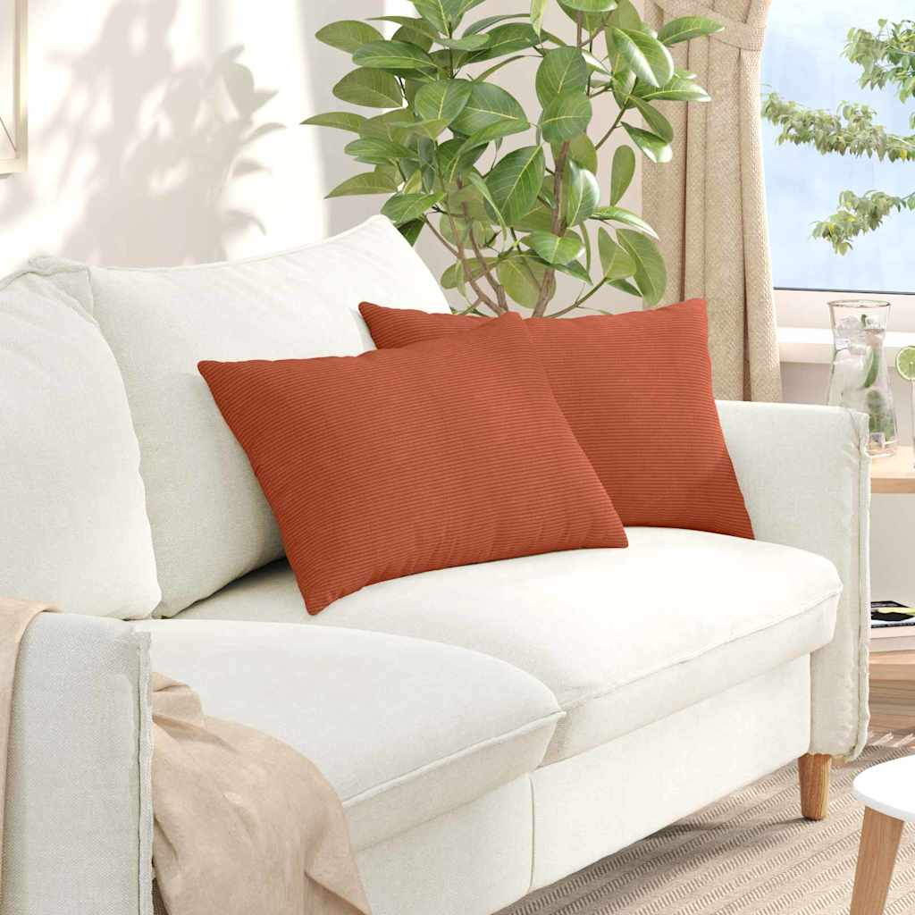 vidaXL Poduszki na sofę 2 pcs Czerwono-pomarańczowy 60 x 40 cm