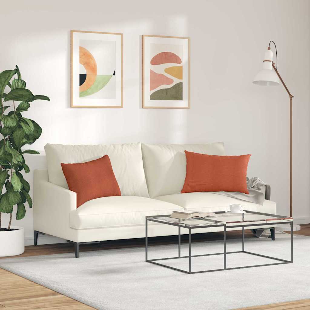 vidaXL Poduszki na sofę 2 pcs Czerwono-pomarańczowy 60 x 40 cm