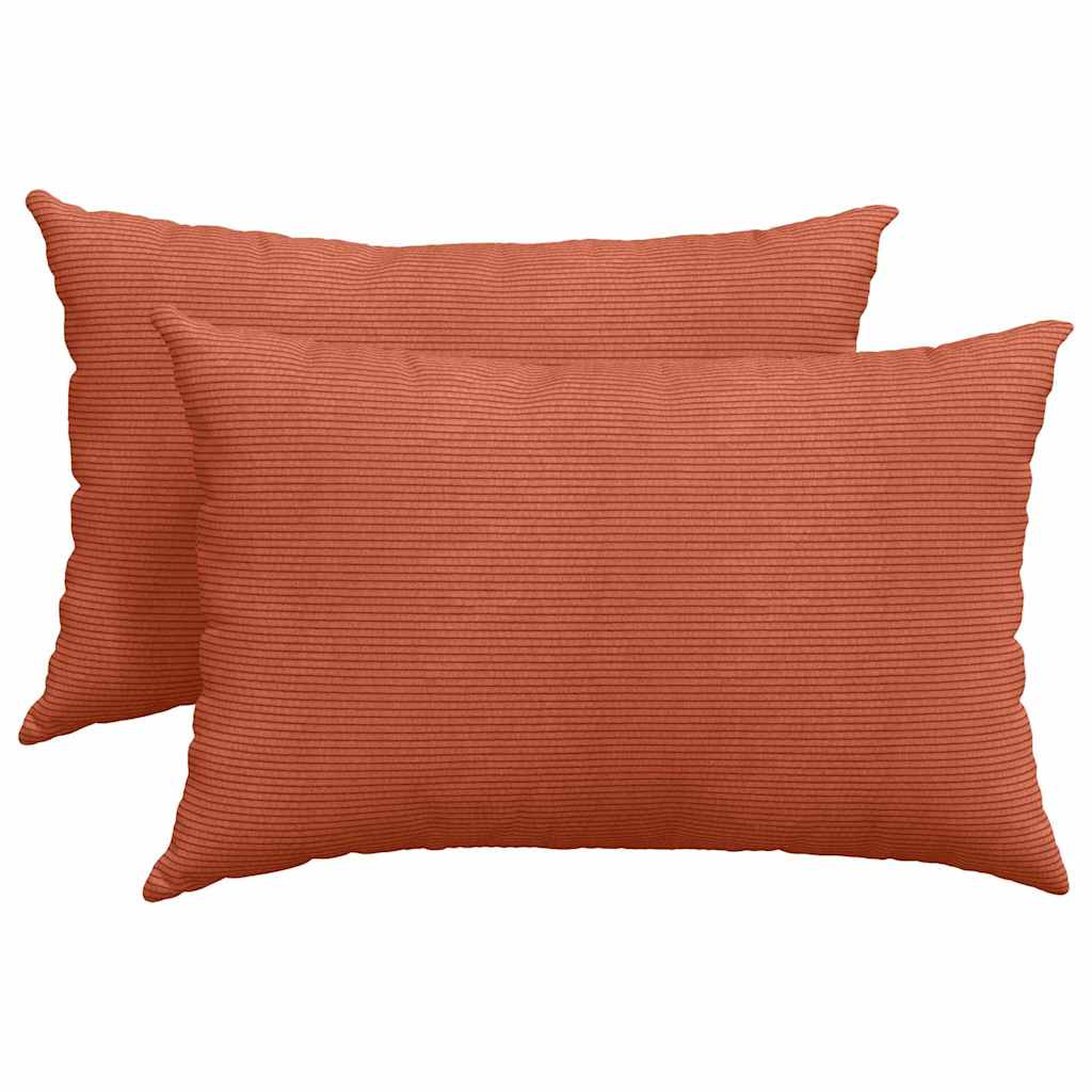 vidaXL Poduszki na sofę 2 pcs Czerwono-pomarańczowy 60 x 40 cm