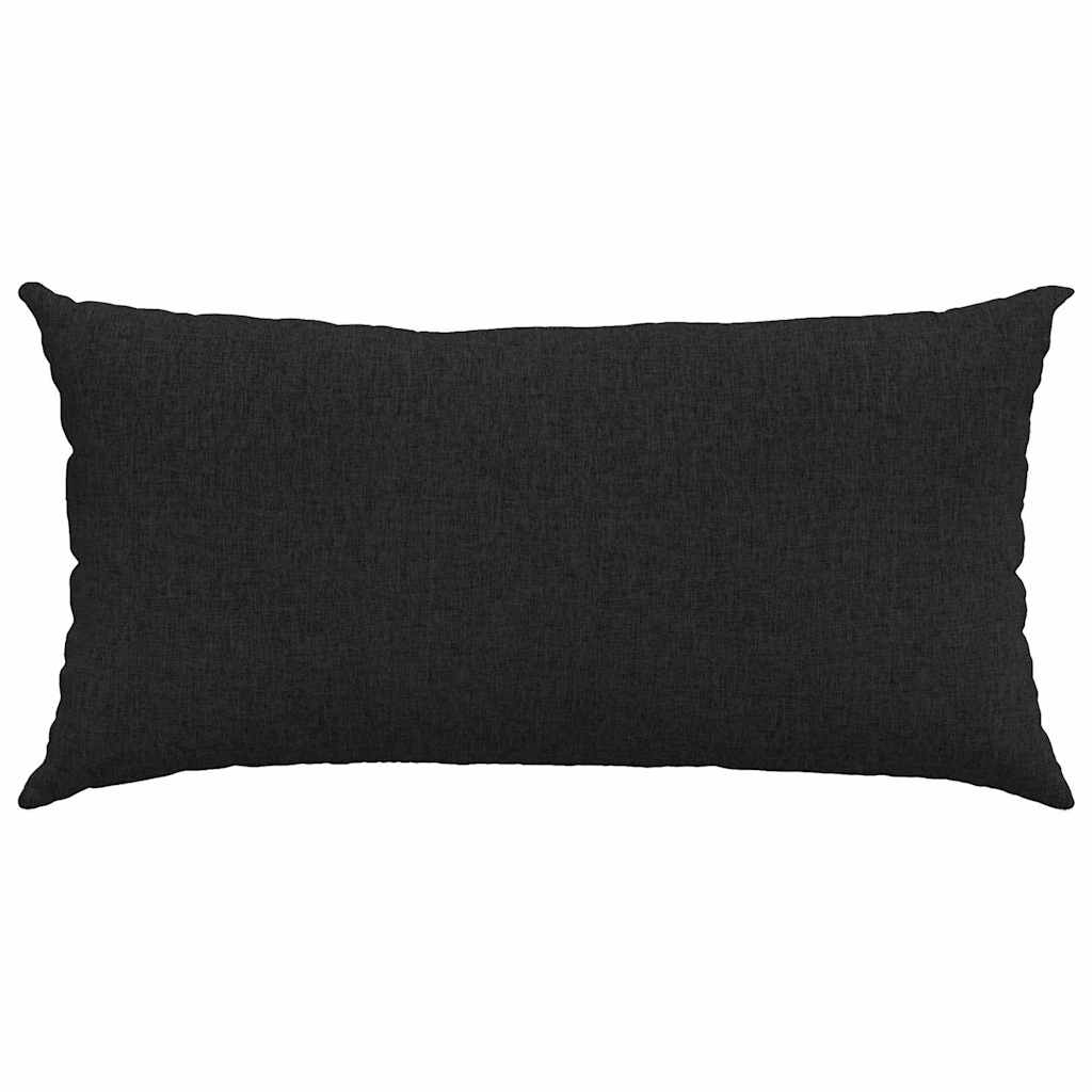 vidaXL Poduszki na sofę 2 pcs Czarny 80 x 40 cm tkanina