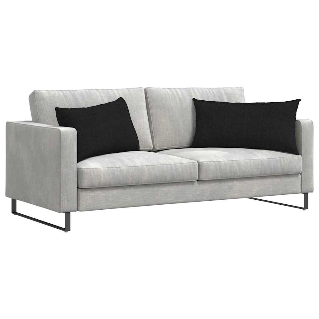 vidaXL Poduszki na sofę 2 pcs Czarny 80 x 40 cm tkanina