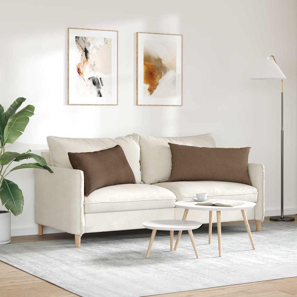 vidaXL Poduszki na sofę 2 pcs Brązowy 80 x 40 cm tkanina