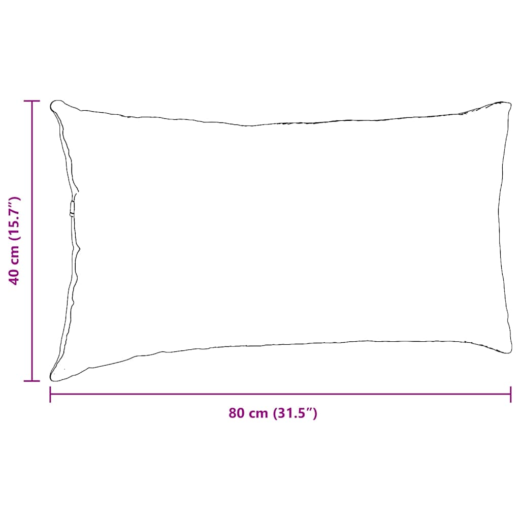 vidaXL Poduszki na sofę 2 pcs Brązowy 80 x 40 cm tkanina