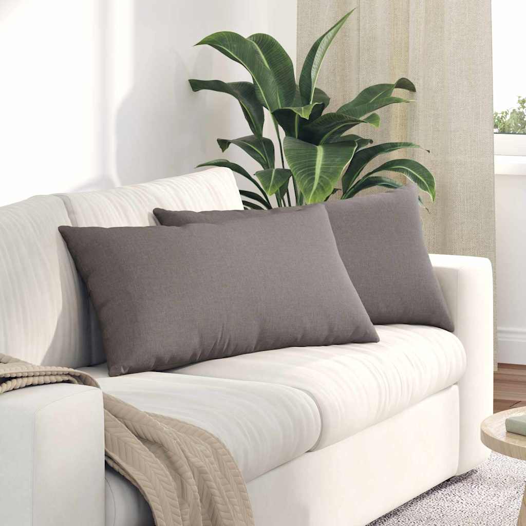 vidaXL Poduszki na sofę 2 pcs Ciemnoszary 80 x 40 cm tkanina