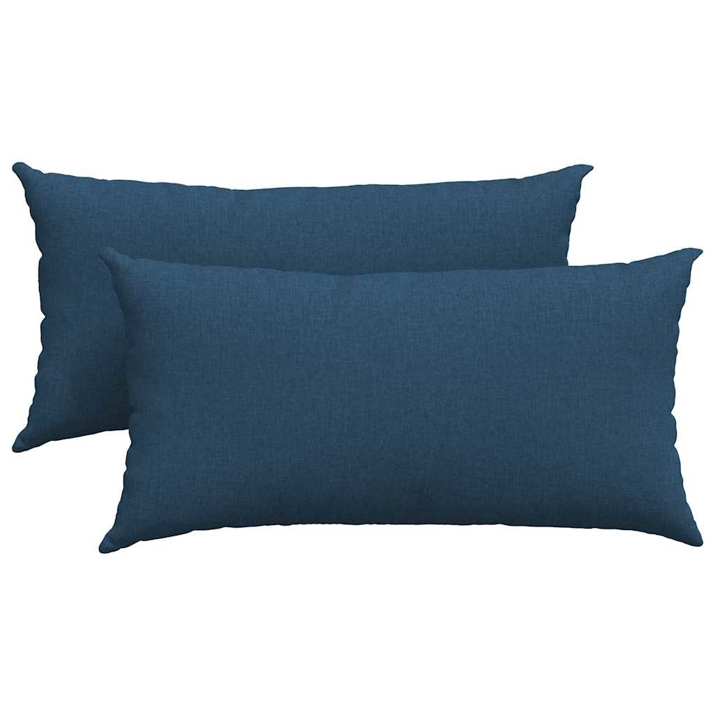 vidaXL Poduszki na sofę 2 pcs Niebieski 80 x 40 cm tkanina