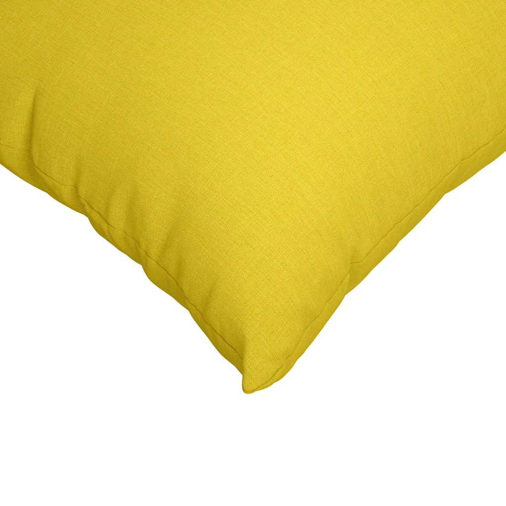 vidaXL Poduszki na sofę 2 pcs Jasnożółty 80 x 40 cm tkanina