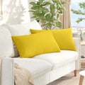 vidaXL Poduszki na sofę 2 pcs Jasnożółty 80 x 40 cm tkanina