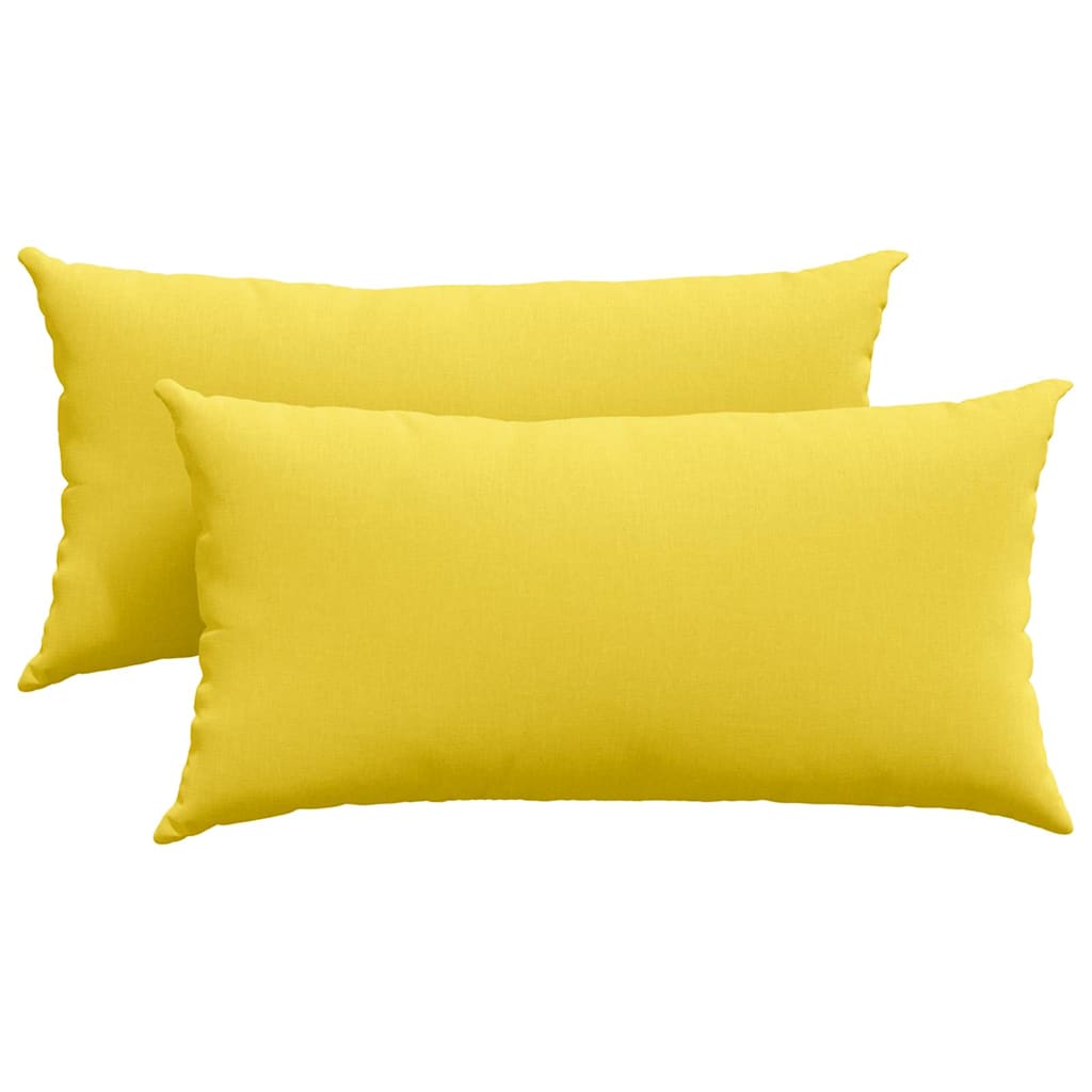 vidaXL Poduszki na sofę 2 pcs Jasnożółty 80 x 40 cm tkanina