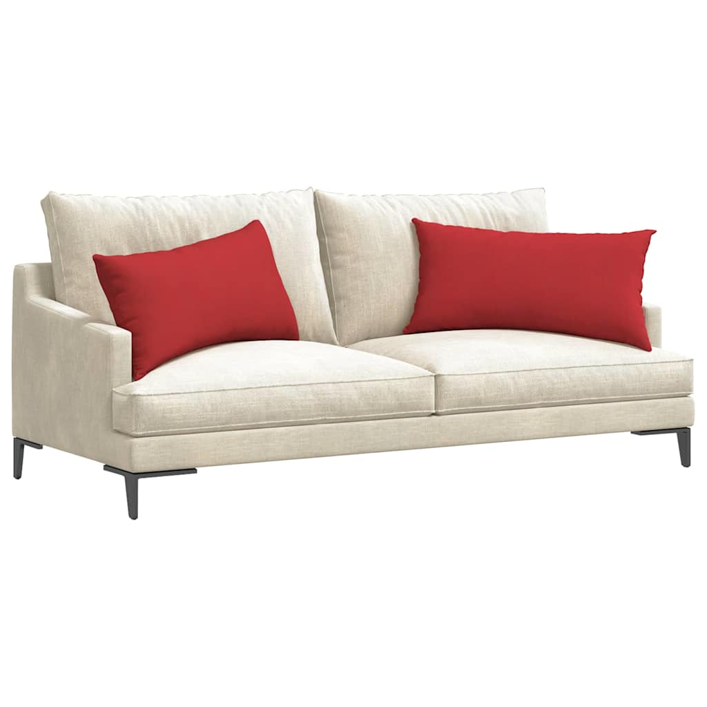 vidaXL Poduszki na sofę 2 pcs Czerwony 80 x 40 cm tkanina