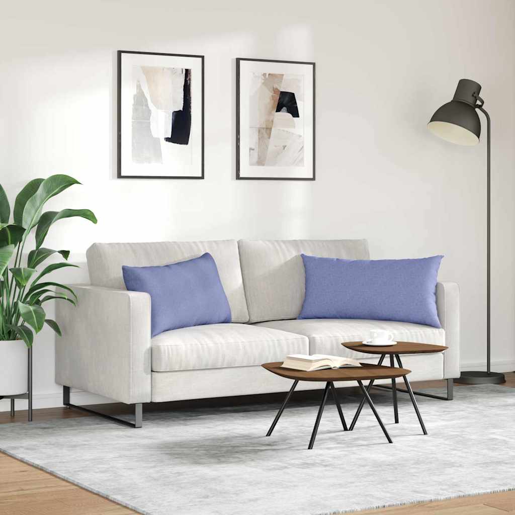 vidaXL Poduszki na sofę 2 pcs Niebieski dżins 80 x 40 cm tkanina