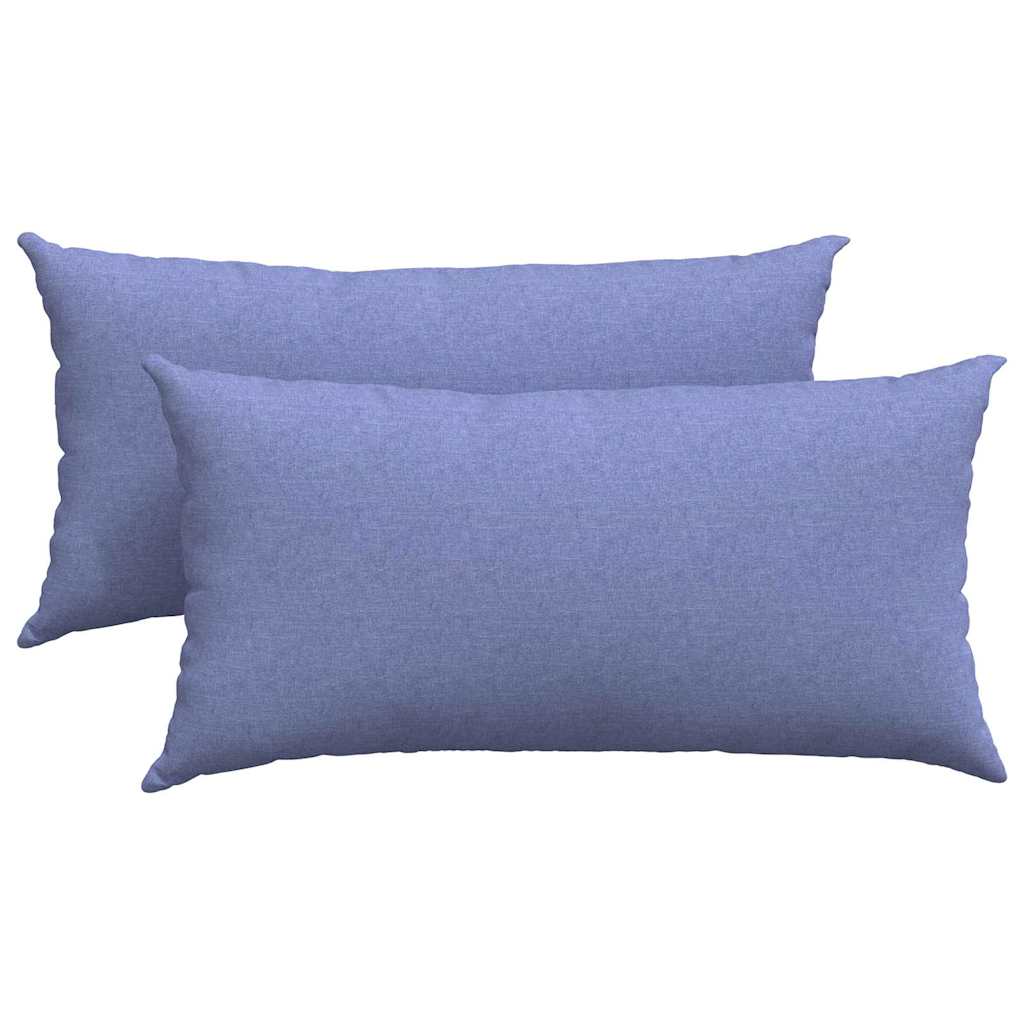 vidaXL Poduszki na sofę 2 pcs Niebieski dżins 80 x 40 cm tkanina