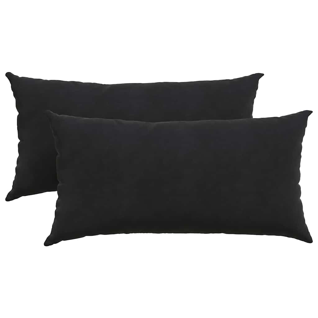 vidaXL Poduszki na sofę 2 pcs Czarny 80 x 40 cm Tkanina sztruksowa