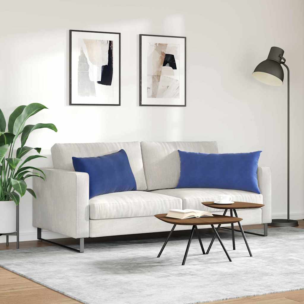 vidaXL Poduszki na sofę 2 pcs Niebieski policyjny 80 x 40 cm