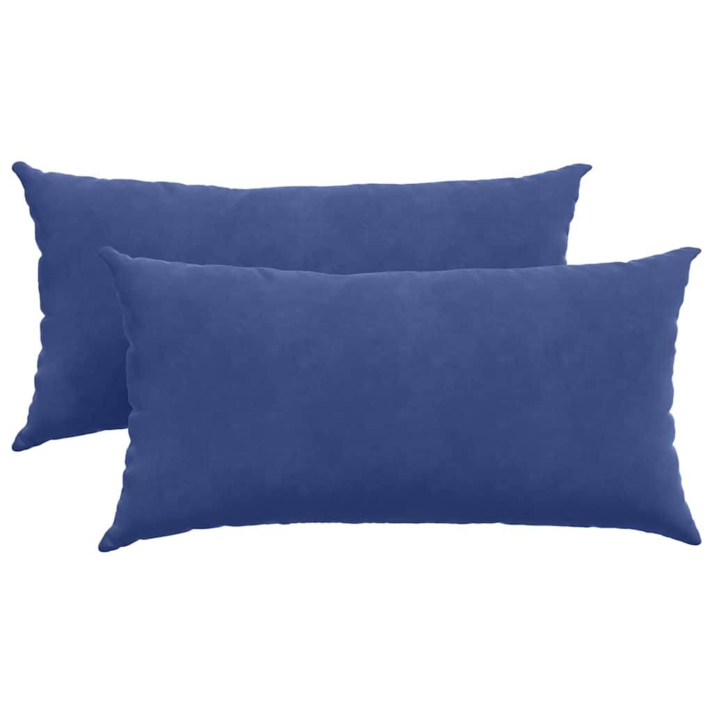 vidaXL Poduszki na sofę 2 pcs Niebieski policyjny 80 x 40 cm