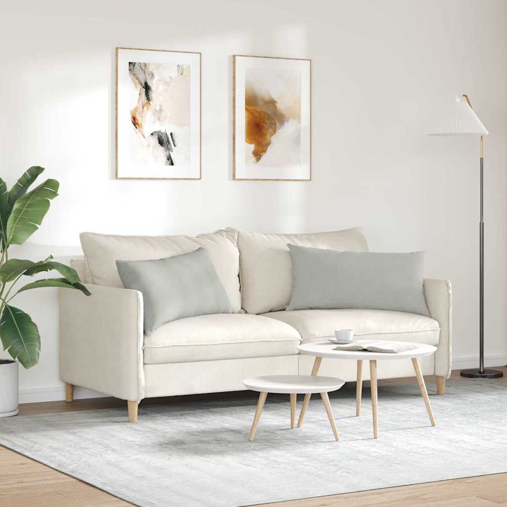vidaXL Poduszki na sofę 2 pcs Jasnoszary 80 x 40 cm tkanina