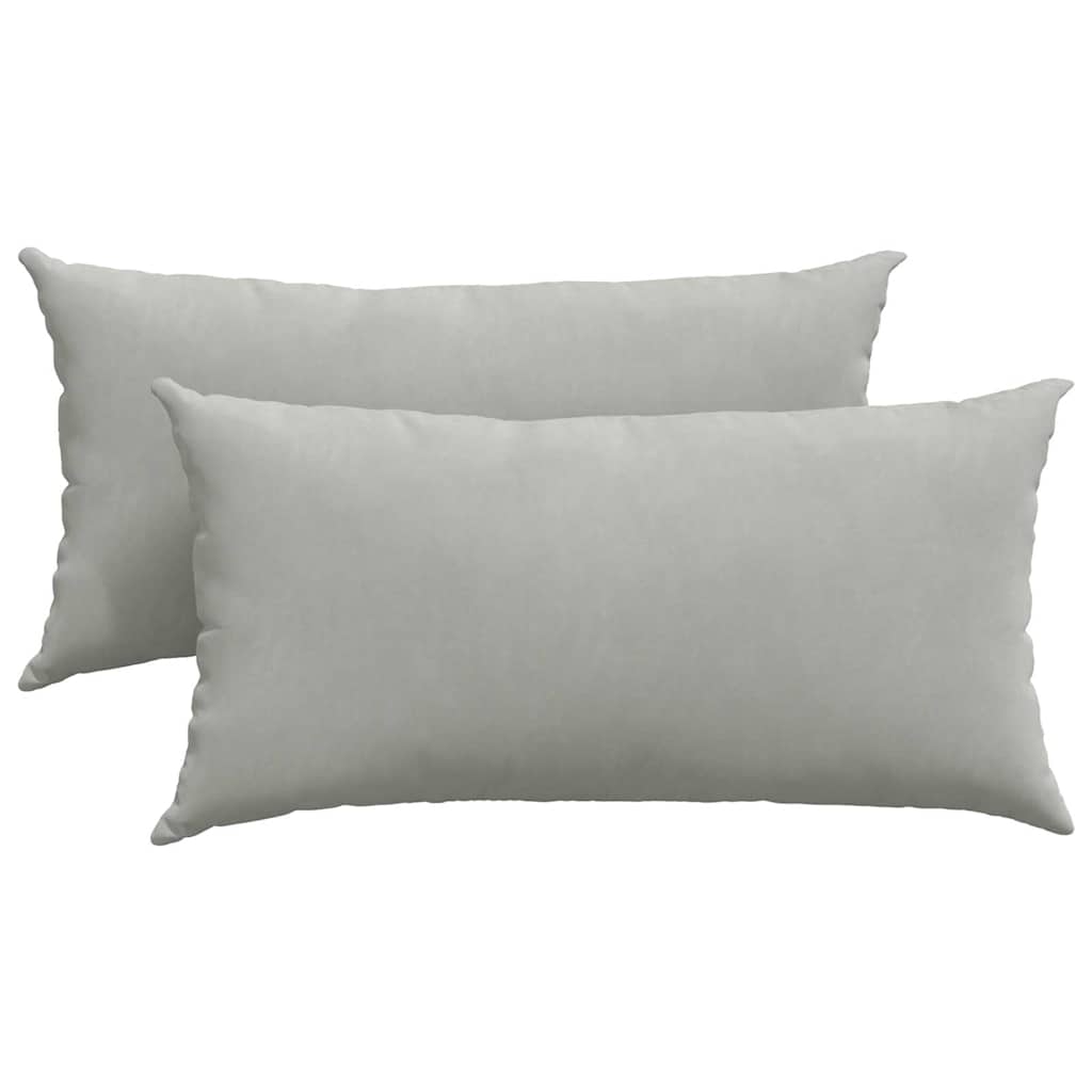 vidaXL Poduszki na sofę 2 pcs Jasnoszary 80 x 40 cm tkanina