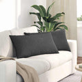 vidaXL Poduszki na sofę 2 pcs Ciemnoszary 80 x 40 cm