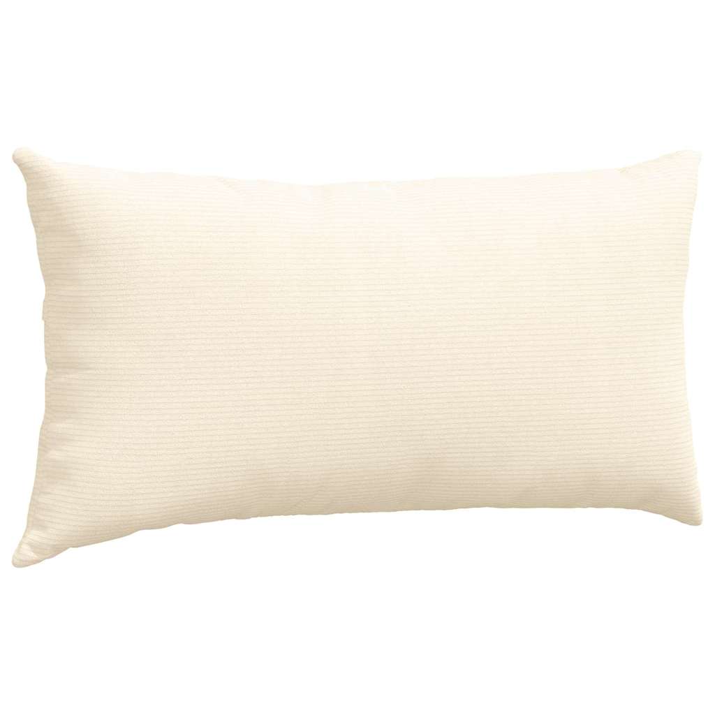 vidaXL Poduszki na sofę 2 pcs Kremowy 80 x 40 cm Tkanina sztruksowa