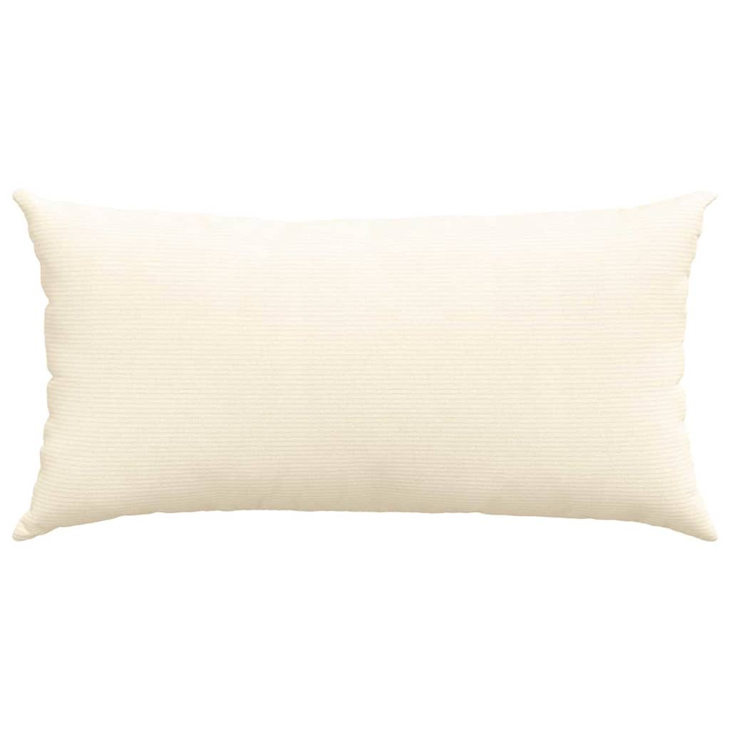 vidaXL Poduszki na sofę 2 pcs Kremowy 80 x 40 cm Tkanina sztruksowa