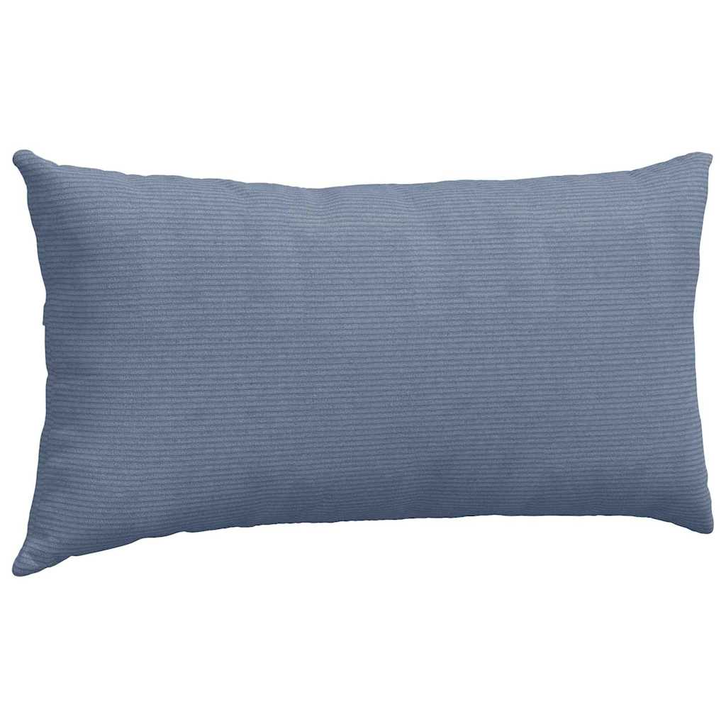 vidaXL Poduszki na sofę 2 pcs Niebieski 80 x 40 cm Tkanina sztruksowa