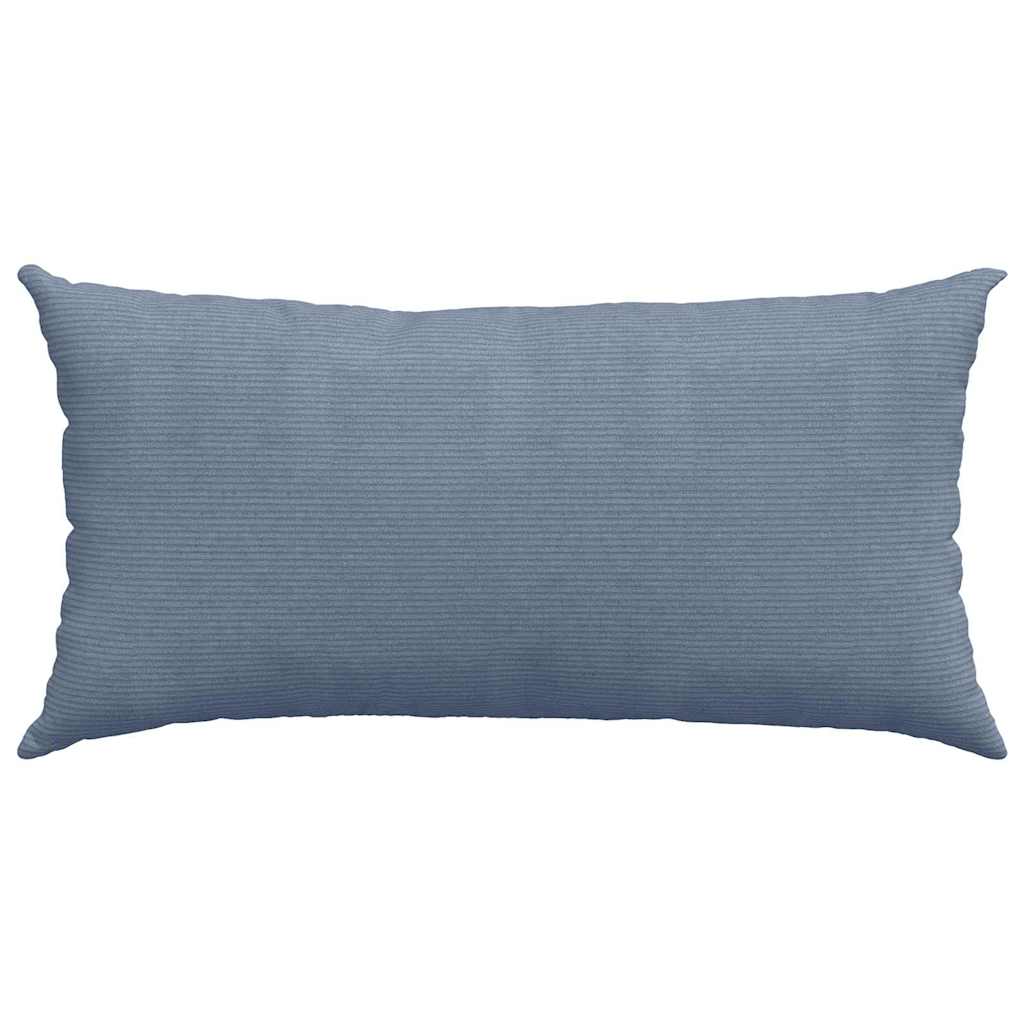 vidaXL Poduszki na sofę 2 pcs Niebieski 80 x 40 cm Tkanina sztruksowa