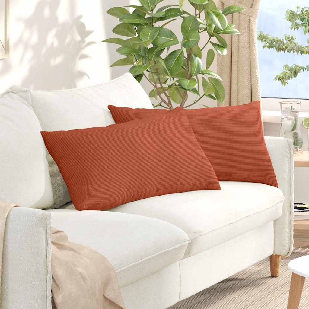 vidaXL Poduszki na sofę 2 pcs Czerwono-pomarańczowy 80 x 40 cm