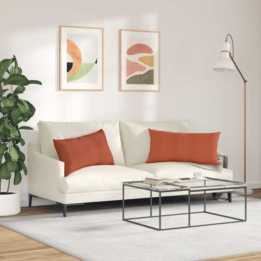vidaXL Poduszki na sofę 2 pcs Czerwono-pomarańczowy 80 x 40 cm