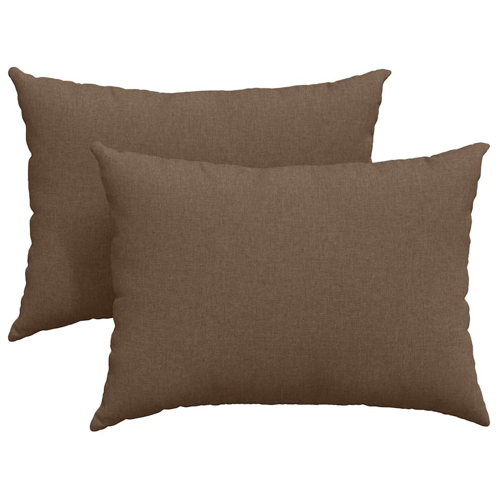 vidaXL Poduszki na sofę 2 pcs Brązowy 70 x 50 cm tkanina