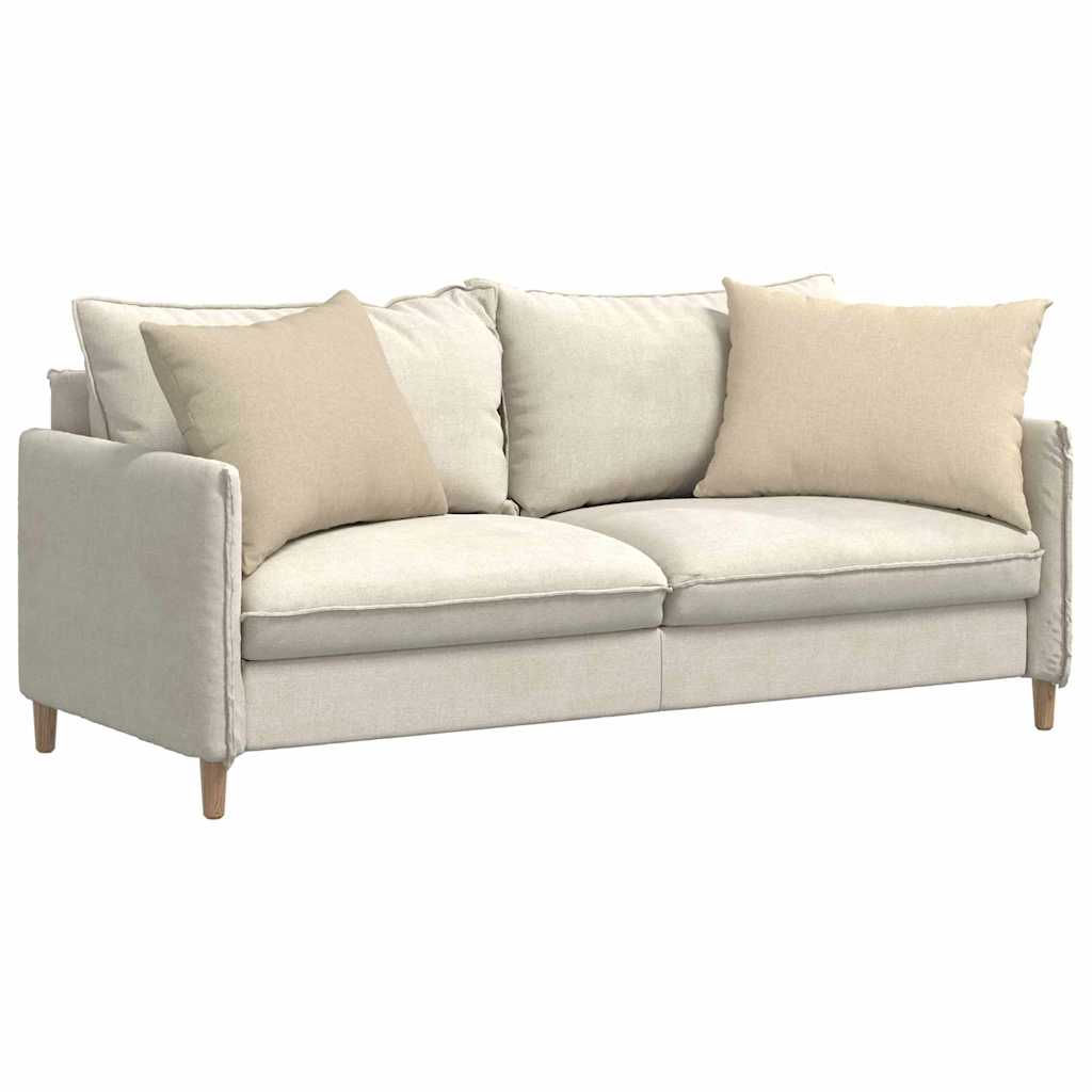 vidaXL Poduszki na sofę 2 pcs Kremowy 70 x 50 cm tkanina