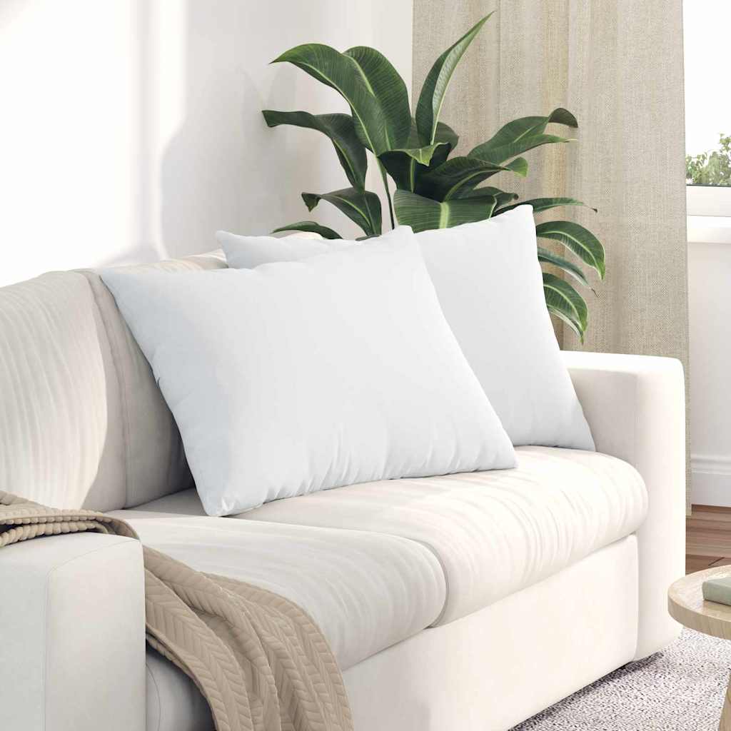 vidaXL Poduszki na sofę 2 pcs Biały 70 x 50 cm tkanina