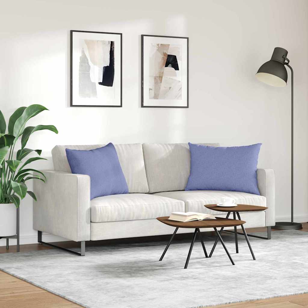 vidaXL Poduszki na sofę 2 pcs Niebieski dżins 70 x 50 cm tkanina
