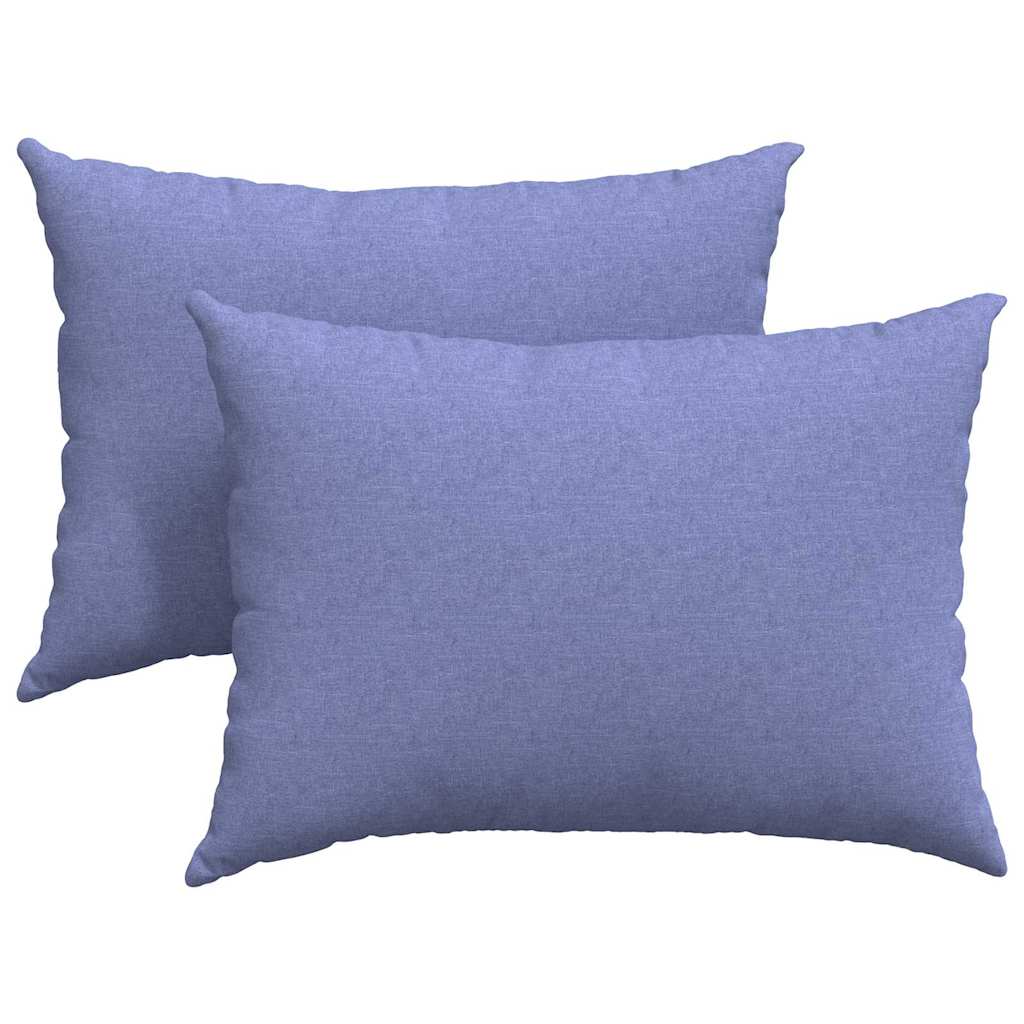 vidaXL Poduszki na sofę 2 pcs Niebieski dżins 70 x 50 cm tkanina