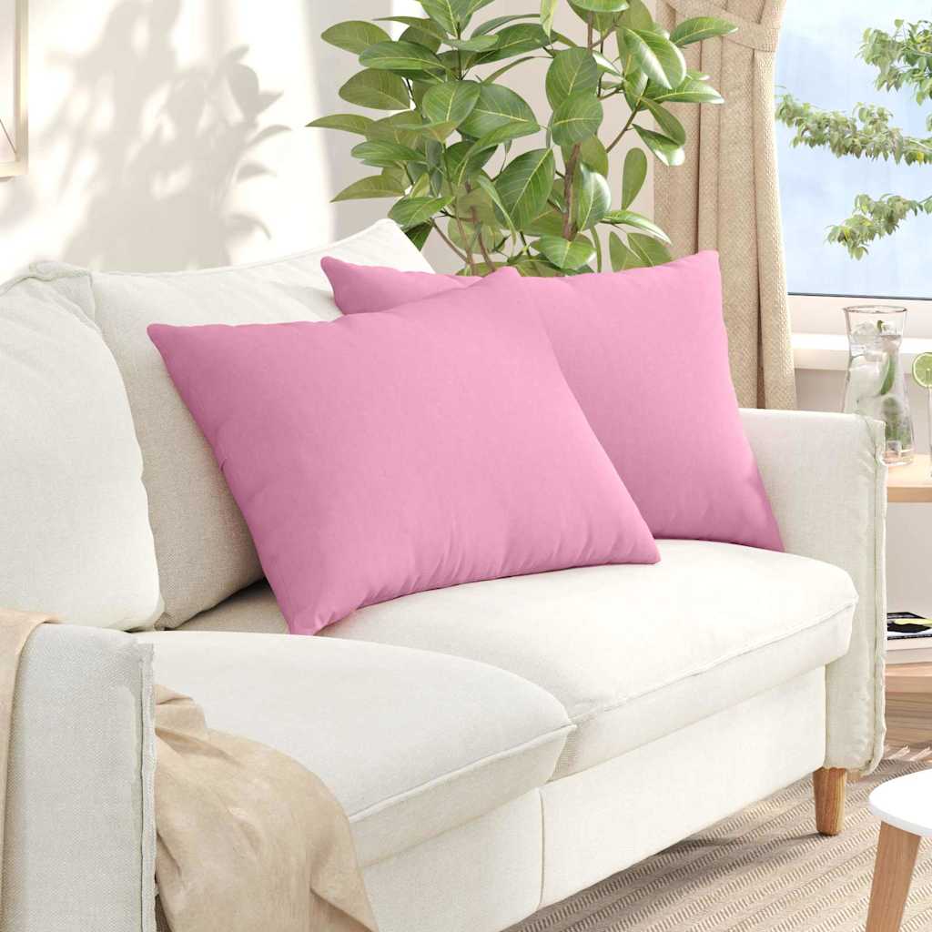 vidaXL Poduszki na sofę 2 pcs Różowy 70 x 50 cm tkanina