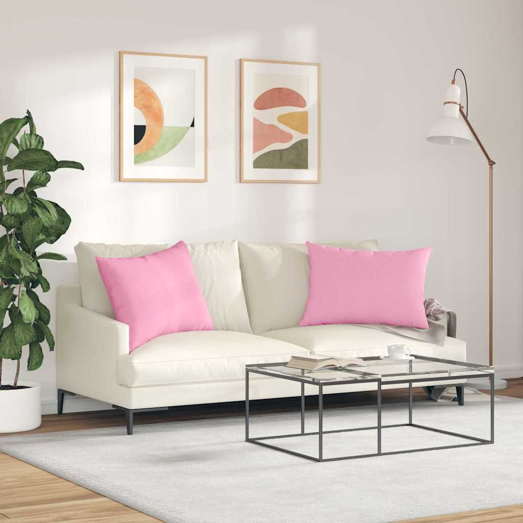 vidaXL Poduszki na sofę 2 pcs Różowy 70 x 50 cm tkanina