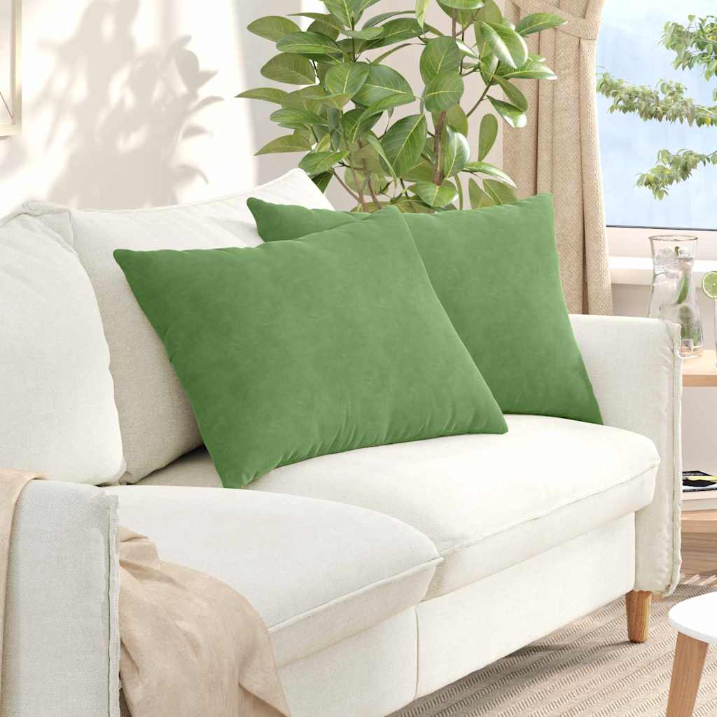 vidaXL Poduszki na sofę 2 pcs jasnozielony 70 x 50 cm