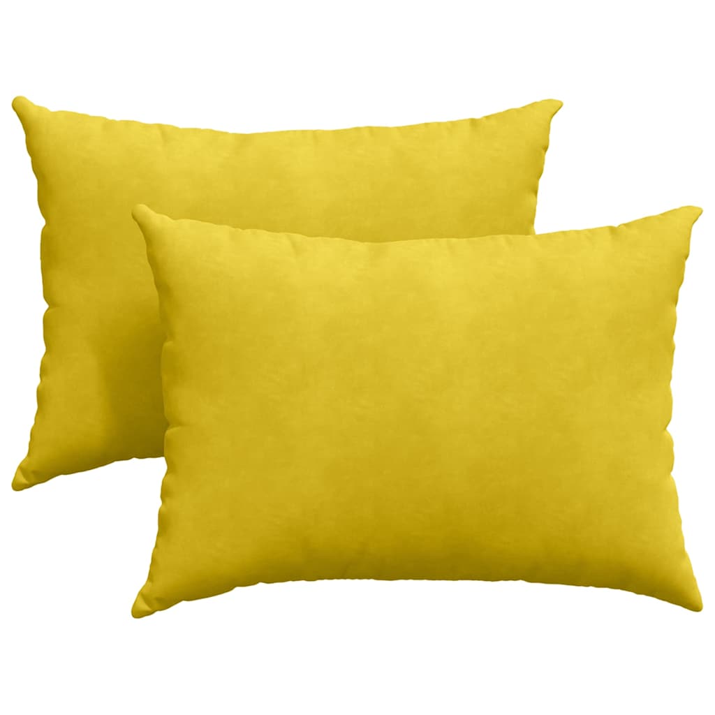 vidaXL Poduszki na sofę 2 pcs Żółty 70 x 50 cm Tkanina sztruksowa