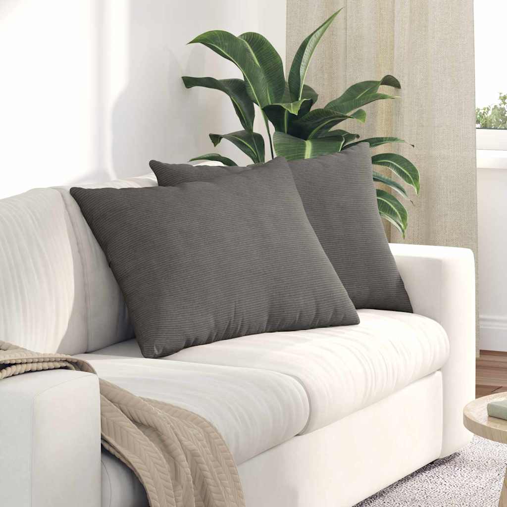 vidaXL Poduszki na sofę 2 pcs Jasnoszary 70 x 50 cm Tkanina sztruksowa