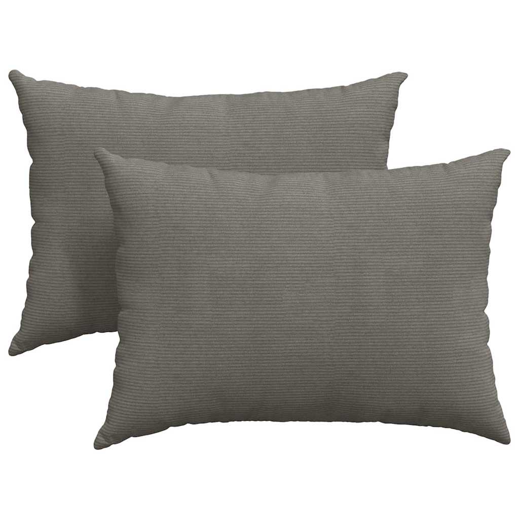 vidaXL Poduszki na sofę 2 pcs Jasnoszary 70 x 50 cm Tkanina sztruksowa