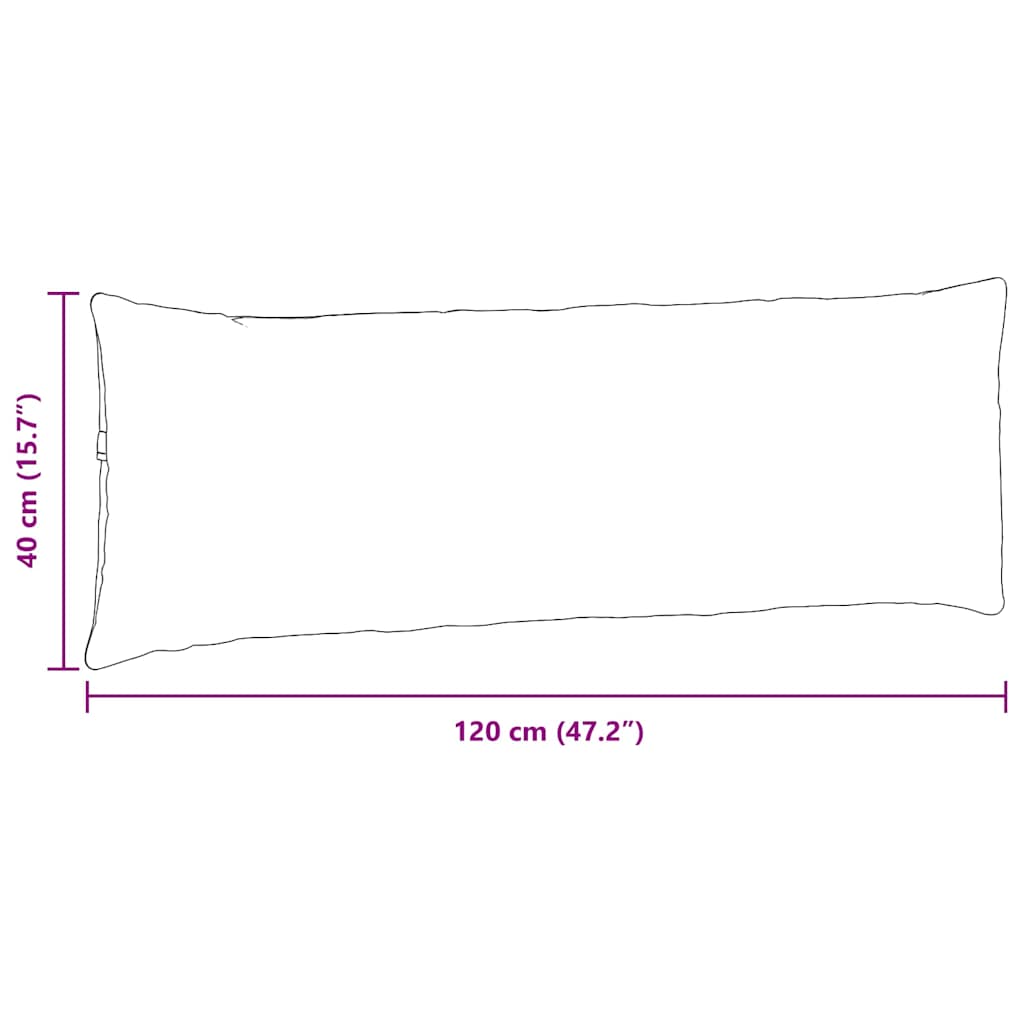 vidaXL Poduszki na sofę 2 pcs Jasnoszary 120 x 40 cm tkanina