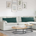 vidaXL Poduszki na sofę 2 pcs Ciemna zieleń 120 x 40 cm tkanina