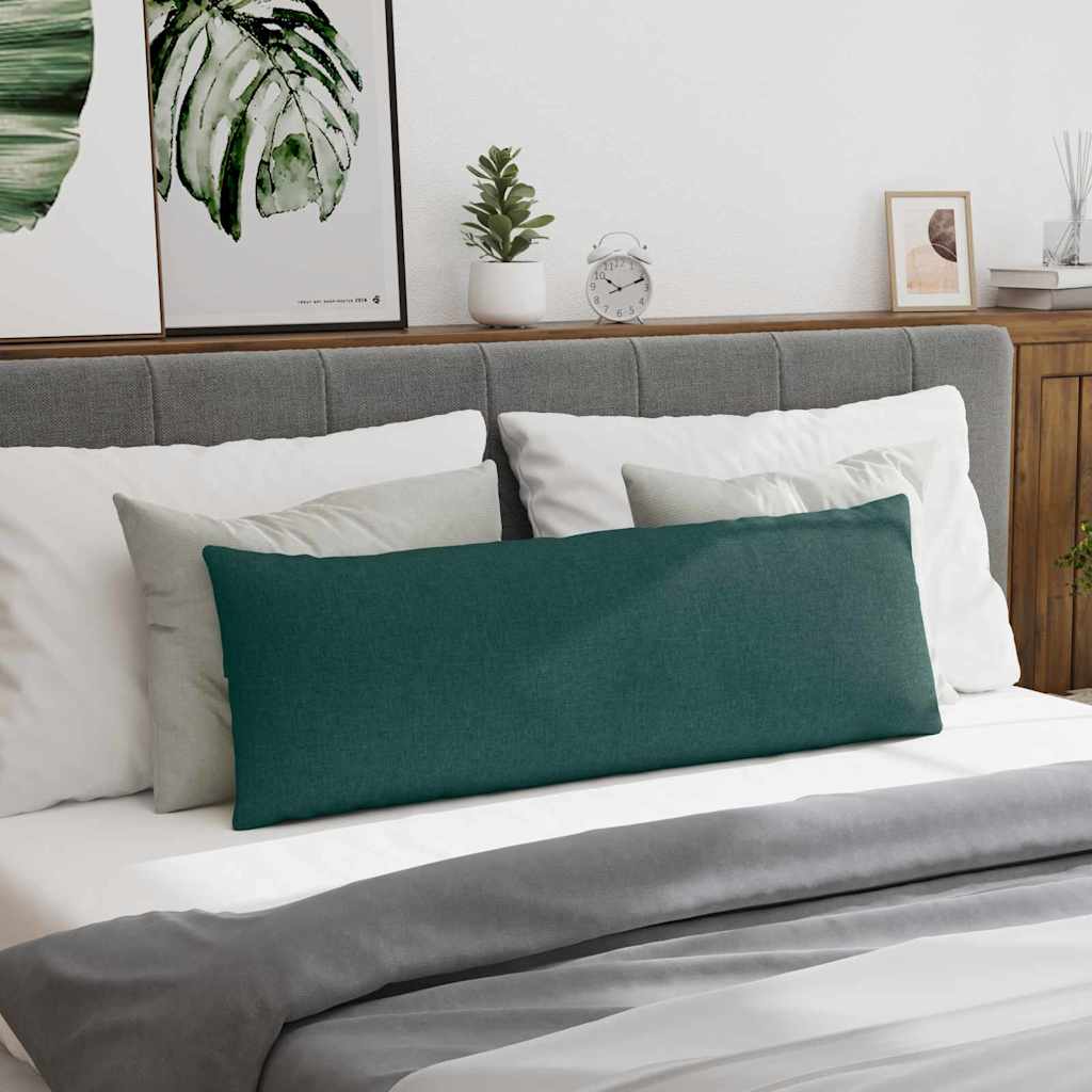 vidaXL Poduszki na sofę 2 pcs Ciemna zieleń 120 x 40 cm tkanina